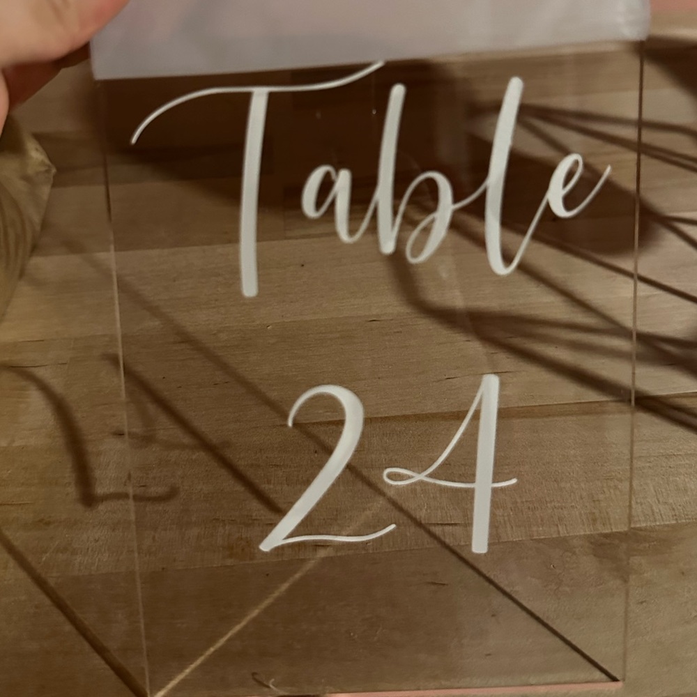 Never used wedding table numbers